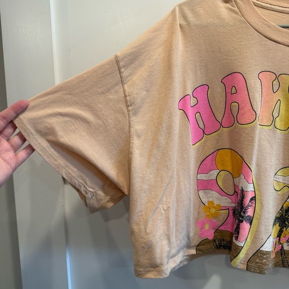 Wild Fable Hawaii Cropped Graphic T-Shirt - Tan - Picture 4 of 7